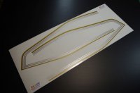 ホーク　角タンク用デカール　1979グラフィック　　薄ゴールド/薄シルバー/薄シルバー