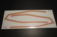 ホーク　角タンク用デカール　1979グラフィック　薄金/橙/赤