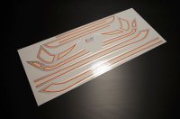 GS400用　E2ライン　薄シルバー／オレンジ