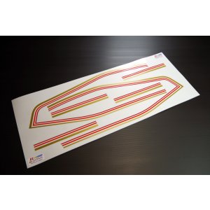 画像: ホーク　角タンク用デカール1979　薄金／濃橙／濃赤　※汎用ライン付属