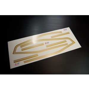 画像: ホーク　角タンク用デカール1979　ゴールド　※汎用ライン付属