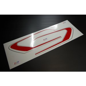 画像: GT380用 カスタムB3ライン グレーメタ/濃赤