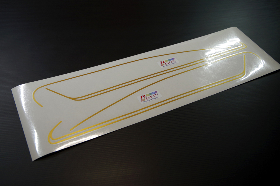画像1: GS400L用タンクラインデカール　　純正タイプ　　ゴールド