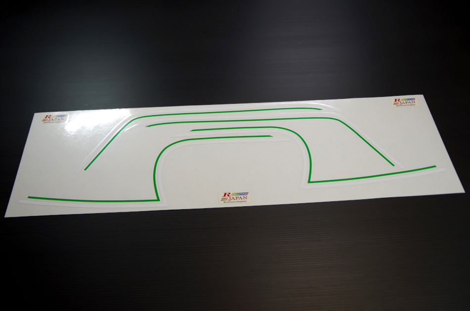 画像1: CB350Four用　タンクライン　　白／グリーン系