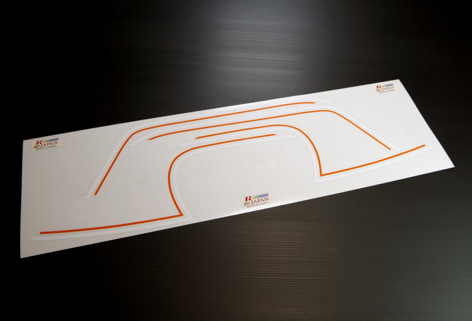 画像1: CB350four用　タンクライン　　白／オレンジ系